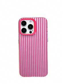 HANCAI 1pc Fashionable Funny Raised Striped Pattern Phone Case, Compatible With IPhone 16/15/14/13/12/11 Plus Pro Max, High-Quality TPU Material With Electroplating Design, Versatile Suitable As A Gift For Friends, Couples, Family Waterproof Shockproof Anti-Fall Scratch Resistant