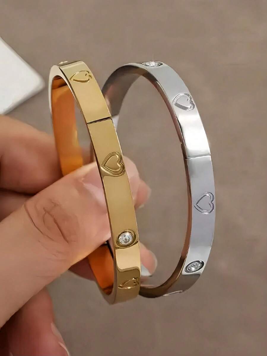 18K镀金不锈钢奢华彩色立方氧化锆手镯，女士时尚首饰