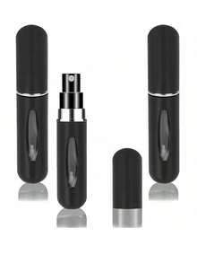 1/5/10 Pcs, 5ml Perfume Atomizer Refillable Spray Bottle, Portable Travel Size Perfume Mist Bottle - Black - View 4