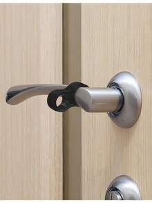 Tatukiko 6/12pcs Transparent PVC Door Handle Bumper Pads, Quiet Door Stoppers, Door Handle Protective Covers, Cushion Buffers - Black - View 7