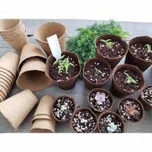Plants 3" Naked Pots | Natural Plantable Seed Starter Pots | OMRI-Listed  For Seedlings | Enhanced Drainage & Aeration |  16 Pack 3 Inch Round - 16 - View 4