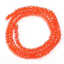 1 pieza Abalorio de cristal naranja facetado AB color abacus de tamaños surtidos 3/4/6/8/10mm, colorido y versátil bola de abalorios de colores para hacer joyas hechas a mano, collares, pulseras, llaveros y otros accesorios decorativos - naranja - Ver 8