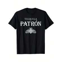 Tequila Patron Small Insect Minimalism T-Shirt100% Cotton Fashion Shirt 180g Heavyweight T-Shirts For Men Women Mom Friends, Black Crewneck Short Sleeve, S-XXXL Regular-Fit Fashion Shirt - Black - View 1