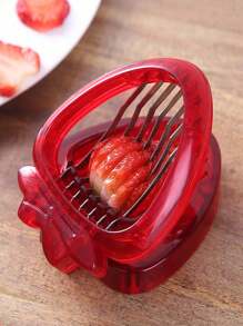 1pc Creative Strawberry Fruit Slicer, Fancy Melon Fruit Clicer Kitchen Fruit And Egg Slicer