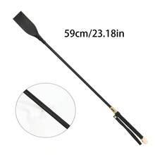 1 件 PU 皮革马鞭，柔软马术鞭，带防滑编织手柄和腕带，马术训练配件