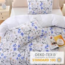 Duvet Cover King Size, Reversible Floral Lavender Duvet Cover Set With Zipper Closure, 3 Pieces Botanical Patterns Soft Microfiber Bedding Set (90"X104", 2 Pillow Cases 20"*36") - 05 - 花藍(無被子) - 查看 2