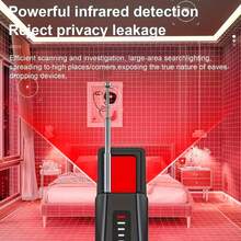 1pc Mini Black Anti-Spy Anti-Eavesdropping Detector, Signal Detector For Camera, Anti-Surveillance Detector, Hidden Camera Detector, Anti-Spy Car GPS Tracker, RF Signal Scanner, Protection Device - Black - View 10