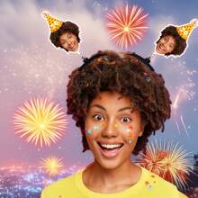 شريط رأس عيد ميلاد مخصص بصورة شخصية - أفضل إكسسوار وإمدادات حفلة عيد الميلاد، متعدد الوظائف، زخرفي، حرف، أنيق، حديث، ملون، جميل، عادي، مخصص، شخصي، فريد، مخصص، هدايا مثالية للرجال والنساء