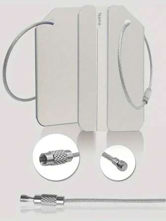 铝制行李牌，行李牌夹，适用于旅行行李识别器，旅行必备假日旅行箱配件