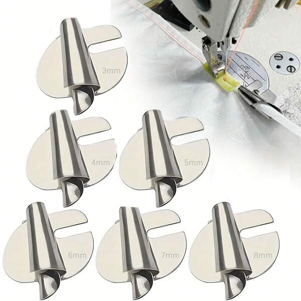 1/4pcs Stainless Steel Sewing Rolled Hemmer Foot 3mm-10mm Universal Sewing Hemming Puller Machine Presser Foot DIY Crafts Tool