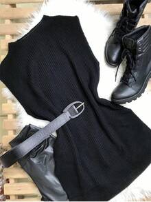 Women Sweater Vests - Negro - Ver 3