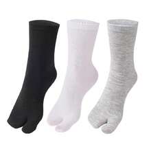 5Pair Japanese Kimono Socks Flip Flop Sandal Split Toe Socks FOR Tabi Geta - Grey - View 3