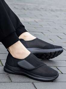 New Adjustable Hook And Loop Elderly Shoes, Middle-Aged & Elderly Parents Swollen Feet Shoes, Men's Extra Wide Shoes For Swollen Feet, Adjustable Strap Postoperative Recovery Shoes, Soft Bottom Lightweight Wide Toe Shoes For Parents (Recommend Ordering One Size Up)