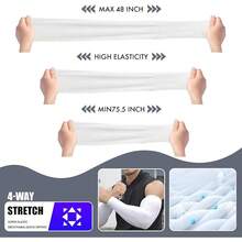 Compression Arm Sleeves, Arm Sleeves Men Women, Volleyball Cooling Arm Sleeve - 白色 - 查看 4
