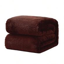 LUXURY POPCORN WAFFLE BLANKET FLEECE TRAVEL THROW SOFA BED WARM COSY EXTRA LARGE - Dark Grey - View 8