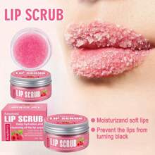 Raspberry Lip Scrub 30g Exfoliate Dead Skin, Brighten Lip Color, 24 Hour Deep Moisturizing, Nourishing Lip Skin.