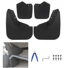FOR TRANSIT CUSTOM 2012-ON FRONT AND REAR MUDFLAPS MUD FLAP - 4PCS SET - Black - View 2