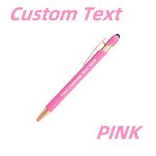 1pc Custom Ballpoint Pen, Personalized Soft Touch, Customized Metal Retractable Pen With Oval Body, Medium Point, Ideal For Women And Men Gifts, Christmas, Mother's Day, Birthday, Corporate Customization Back To School - Multicolor - View 9