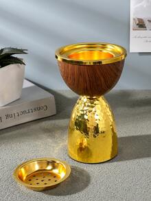 This Exquisite Hollow Wrought Iron Incense Burner Comes With A Lid, Serving As Both An Incense Diffuser And A Decorative Piece. It Is Suitable For Home Decor, And Can Be Placed In The Bedroom, Living Room (As A Centerpiece), Office, Yoga Studio, And Party Venues To Create An Elegant Ambiance. It Can Also Be Used For Temple Decoration. This Incense Burner Makes An Ideal Gift For Holidays, Back-To-School, Graduation, Or For Women. - Multicolor - View 9