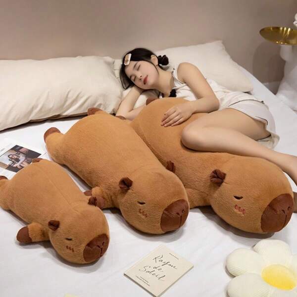 2025 New Capybara Body Pillow, Long Leg Hug Pillow, Bed Sleeping Plush Doll Doll, Children's Birthday/Holiday Gift