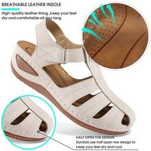 Ecetana Women's Retro Wedge Slide Sandals- Super Breathable, Stylish Closed Toe Cut-Out Design With Arch Support.Women Summer Wedge Apricot Sandals,Perforated Closed Toe Slip On Sandals, Effortless Slip-On, Perfect For Match With Dress And Casual Outdoor - trắng - Xem 2