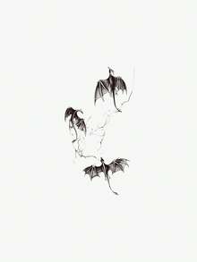 1pc Men's Temporary Tattoo, Mysterious Western Dragon & Lightning Design, Gothic Style Suitable For Arm, Lasts 7-14 Days, Water & Sweat Resistant - Black - View 4