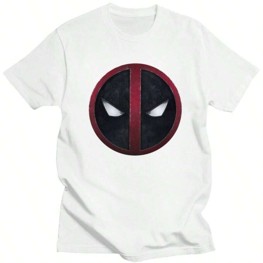 Cool Summer Marvels Deadpool T Shirts Hip Hop Stylish Short Sleeve Daily Casual Versatile T-Shirts 100 Cotton Summer Vintage Clothes T-Shirt - 白色 - 查看 1