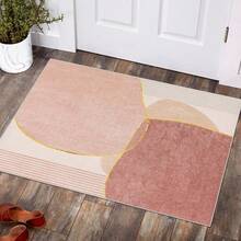 1/2 套大型抽象几何色块风格地毯，柔软、可水洗、防滑、防污印花地毯，适用于客厅、卧室、游戏室、办公室、厨房 - 款式1 - 查看 69