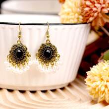 1 paire de boucles d'oreilles clochettes à imprimé floral à la mode, idéales pour un usage quotidien, des cadeaux ou des fêtes