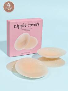 Women's Solid Box Breathable Nipple Covers, Invisible Seamless Pasties, Waterproof Sweatproof Non-Slip Adhesive Bra, Backless Bra Stickers, Reusable Washable Bra Accessories Suitable For Wedding Dress, Sleepwear, Workwear, Swimwear, Dresses, Bikini, Backless Outfits, Sports Bras - Multicolor - View 13