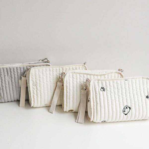 1 Peça Bolsa de Mamãe, Bolsa de Suspensão para Carrinho, Novo Design Bordado, Bolsa para Bebê Recém-Nascido, Bolsa de Armazenamento de Mamãe, Bolsa Tote de Mamãe, Organizador de Fralda para Carrinho, Bolsa para Bebê, Adequada para Passeios