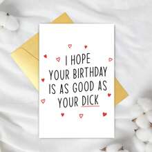 1pc Interesting Birthday Cards For Boyfriends - Funny Gifts For Husbands - For Him - Unique Gifts For Partners - For Couples - Naughty Birthday Cards For Men - Sexy Gifts, Back To School, School Supplies