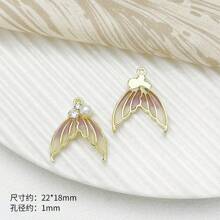 5/10pcs Elegant Mermaid Pendant, High-End Color Charm For Bracelet Necklace Earring DIY Jewelry Finding