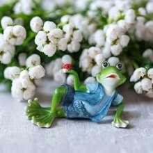 1 kreative Heim Frosch Ornament Tier Harz Handwerk Cartoon Wohnzimmer Schreibtisch Dekoration Garten Skulptur & Statue Hof Statue