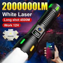 Digital Display Flashlight,USB Rechargeable Light, High Power Long Range LED Flashlight,Telescopic Zoom Torch Camping Lantern,Portable Flashlight,Single Port Type-C Port Can Support Output Durable Flashlight For Outdoor Flashlight,Emergency Flashlight,Camping Flashlight