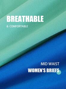 5条装无缝内裤中腰美拉德色女士三角裤提臀高弹力内裤舒适透气女士内衣女士平腹塑身内裤