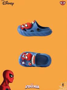 Disney Disney Children's Slippers Hero Mode Activated! Children's Non Slip Slippers; Urban Crawler: Wear Slippers Before Bedtime, Cartoon Spider Man Children's Hole Shoes, Summer Indoor Anti Slip Boys' Toe Cap Children's Slippers