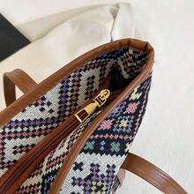 Fashionable Large Capacity Shoulder Tote Bag - Multicolor - View 7