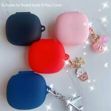 Llavero, cordón compatible con los auriculares Redmi Buds 6 Play, funda protectora de silicona suave - Con hebilla para colgar - Ver 3