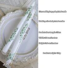 2 件 9.84 英寸印花长杆无烟大豆蜡烛，欧式浪漫烛光晚餐氛围装饰杆蜡，婚礼和节日家居装饰蜡烛，多种颜色可选，送给家人和朋友的最佳礼物 - 彩色 - 查看 26