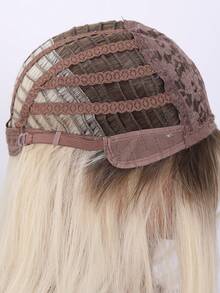 SMILCO 26 Inches, Golden Gradient, Straight Bangs, Slightly Curly Ends, High-Temperature Silk, Easy To Wear, Breathable And Comfortable, Rose Inner Net, Suitable For Daily/Activity Wear - 漸變金色 - 查看 7