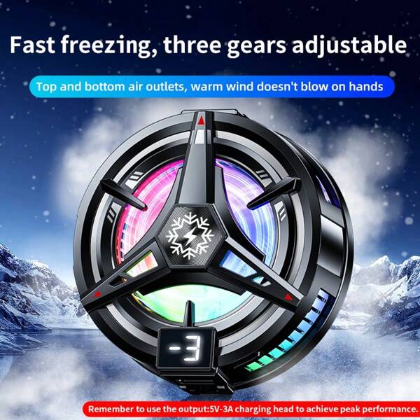 Magnetic Phone Cooler With Digital Display – Type-C Semiconductor Cooling, Fast-Chilling Clip-On Fan For Gaming | Universal Fit For Most Phones