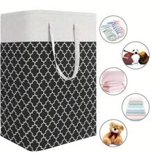 1pc Black 75L Large Freestanding Laundry Basket With Extended Handles Coating Cloth Tall Collapsible Laundry Hamper Gray Dirty Clothes Laundry Organization And Storage Toy Storage Bag For Laundry Room Dorm Home Family Bathroom Bedroom Accessories, Laundry Baskets Large Capacity Collapsible Laundry Baskets, Fabric Storage Laundry Bags, Laundry Baskets, Fabric Storage Bins, Foldable Dirty Laundry Baskets.