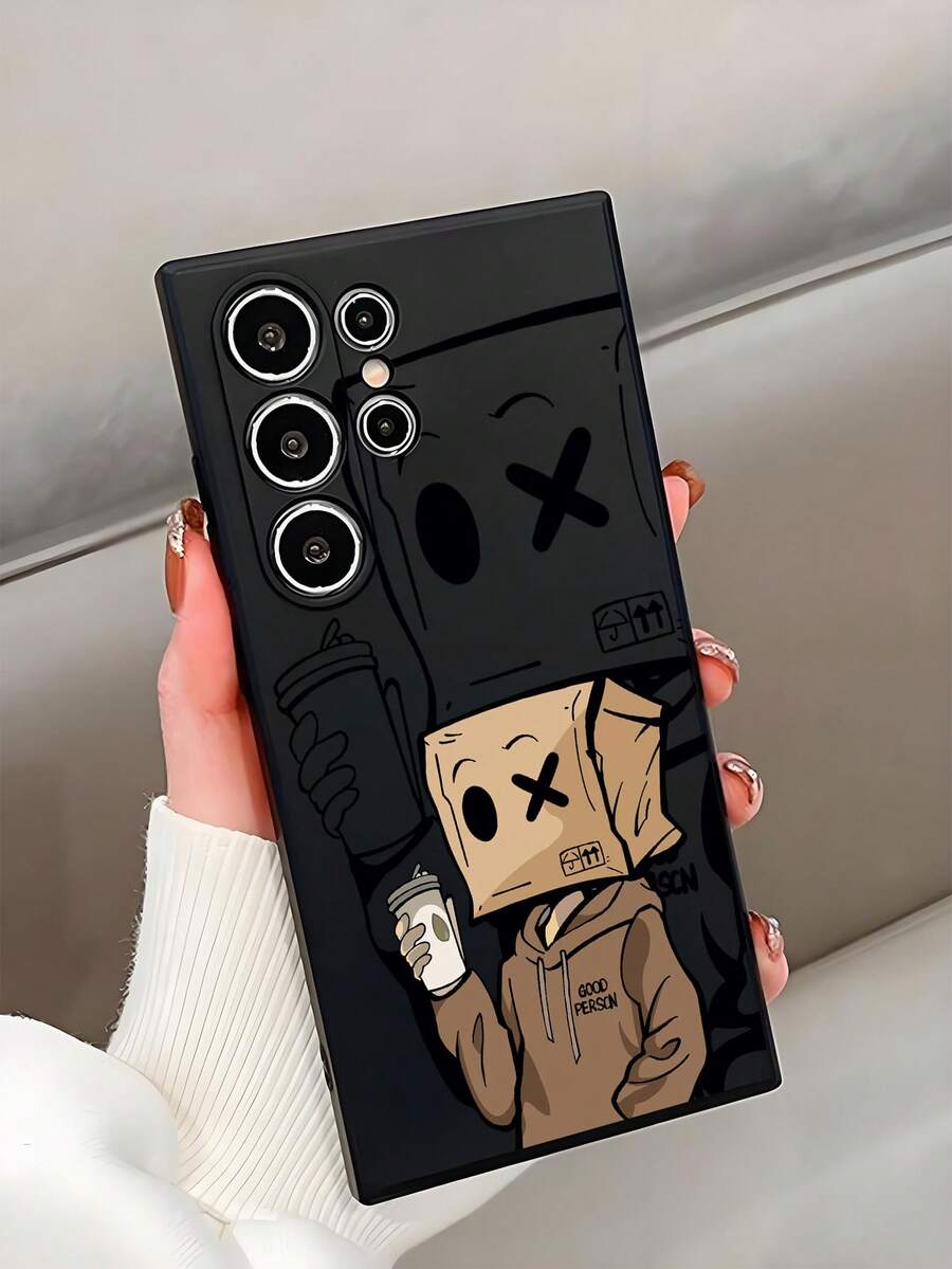 1 个咖啡杯形防摔防滑黑色手机壳，适用于 17/17 Air/17 Pro/17 Pro Max、Honor、Redmi、Galaxy A04e/A05s/A13/A14/A15/A34/A35/A50/A52/A53/A54/S21/S22/S23/S24/S25/S25Ultra、6A/7A/8A、12T/13T/14T - 黑色 - 查看 1