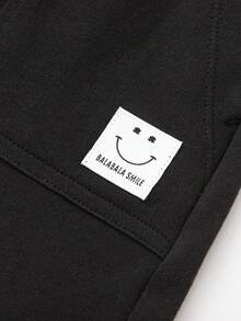 Balabala Children's Pants Baby Pants Boys' Casual Pants Children's Mid-Length Cotton Shorts 2025 Summer New - Black - View 4