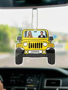 1 pieza Adorno acrílico personalizado para coche, decoración de coche con foto personalizada, colgador de coche acrílico personalizado, recuerdo de foto de coche personalizado, adecuado para aniversario, Día de San Valentín, Día de la Madre, cumpleaños, Día del Niño, Día del Padre, graduación, boda, inauguración de la casa, Día de San Valentín, decoraciones y regalos de Día de San Valentín