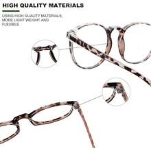 3 Pack Blue Light Blocking Glasses Women/Men,Retro Round Computer Glasses Anti Eye Strain//, Gaming Glasses. (Black//Amber) - Black/Crystal/Transparent Amber - 查看 4