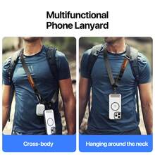 DUX DUCIS 1 pezzo Laccio regolabile in nylon 2 in 1 DUCIS per telefono, corda portatile per telefono da esterno, tracolla, design alla moda monocolore personalizzato