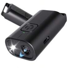 迷你超声波驱狗器，手持式防吠器，带LED灯，可充电式狗狗止吠器，强效超声波训狗工具，便携式室内/室外宠物训练配件，防咬犬训练产品 - 彩色 - 查看 14