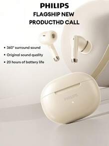 PHILIPS PHILIPS TAT2020 Minimalistische Bluetooth-Kopfhörer, semi-In-Ear, großer dynamischer Treiber, HIFI-Klangqualität, 360° Surround Sound, Super lange Akkulaufzeit, KI-Geräuschunterdrückung für Sprachanrufe, hochauflösendes Mikrofon, geringe Latenz für Gaming & Sport, kabellose Kopfhörer kompatibel mit Smartphones & Computern